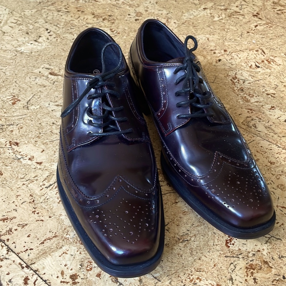 Rockport Adiprene By Adidas Mens Sz 9.5 D Oxblood wingtip EUC worn 2 hours